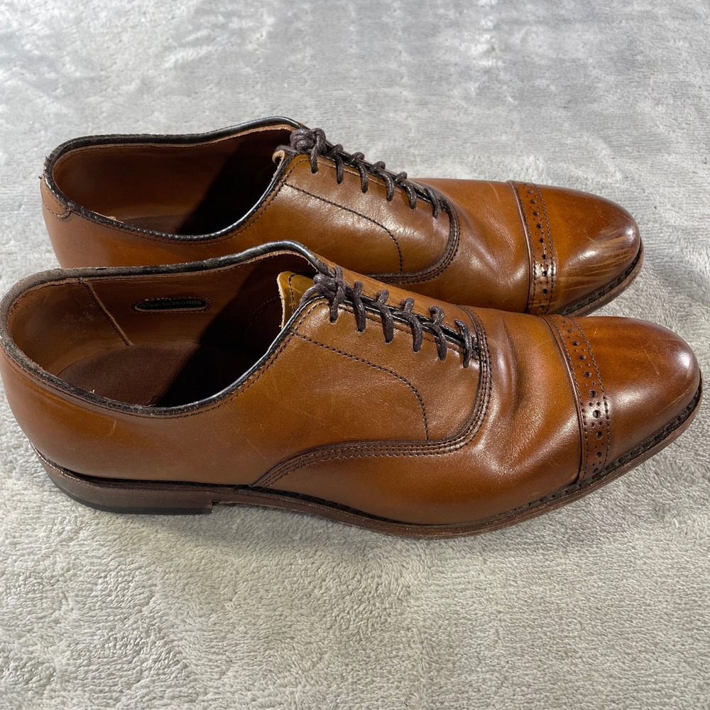 Allen Edmonds Fifth Avenue Oxford Dress Shoes Mens 8.5  Brown Leather Cap Toe